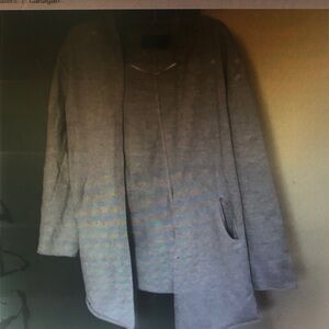 Gray Hooded Cardigan